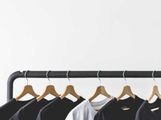 T-Shirts on Rack with Room for Text